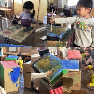 ダンボール制作📦子どもたちからの提案